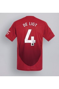 Manchester United Matthijs de Ligt #4 Jalkapallovaatteet Kotipaita 2024-25 Lyhythihainen